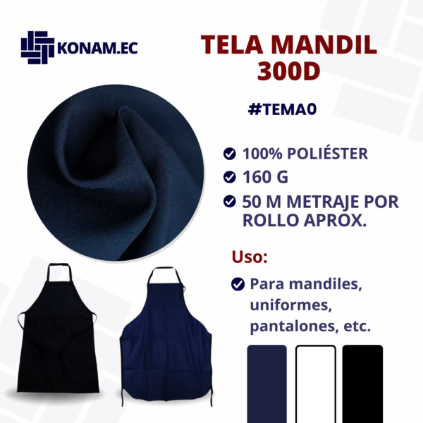 TELA MANDIL 300D Por Mayor #TEMA0