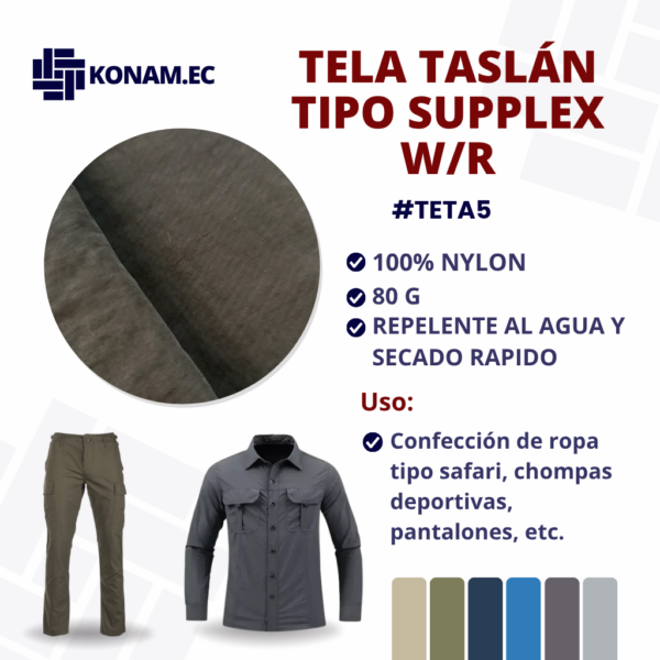 TELA TASLAN TIPO SUPPLEX W/R #TETA5