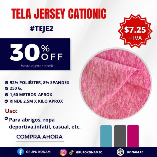 TELA JERSEY CATIONIC #TEJE2-30% OFF