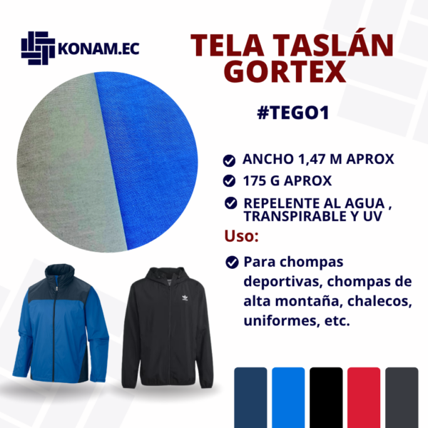 TELA GOROTEX TASLÁN #TEGO1