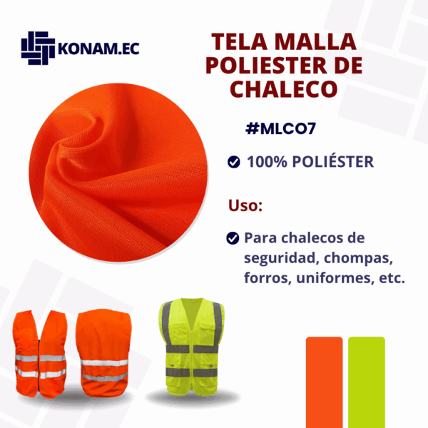 TELA MALLA POLIESTER DE CHALECO Por Mayor #MLCO7