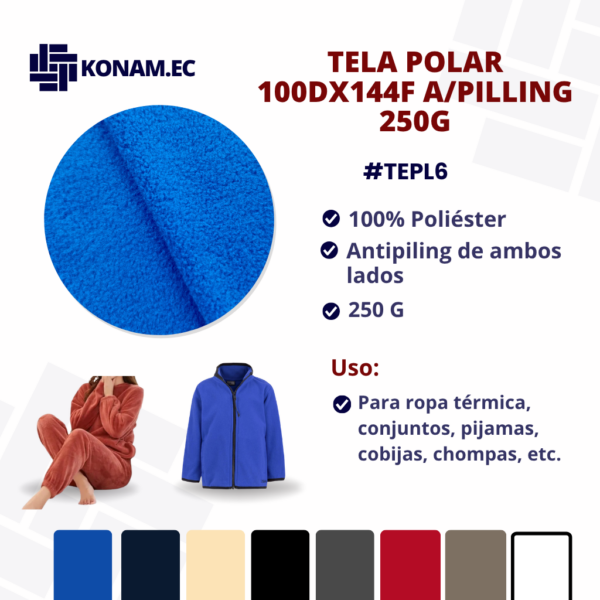 TELA POLAR 100DX144F A/PILLING 250G #TEPL6