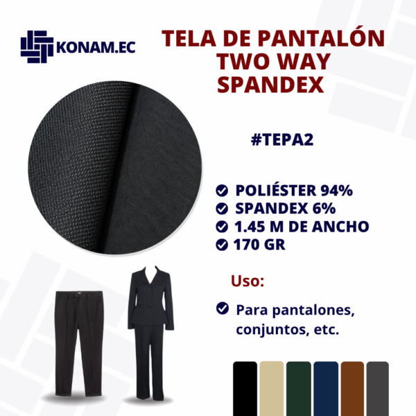 TELA DE PANTALÓN  TWO WAY SPANDEX #TEPA2