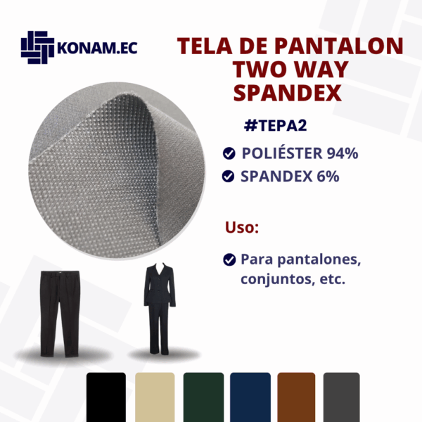 TELA DE PANTALON  TWO WAY SPANDEX #TEPA2