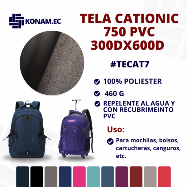 TELA CATIONIC 750 PVC 300DX600D #TECAT7
