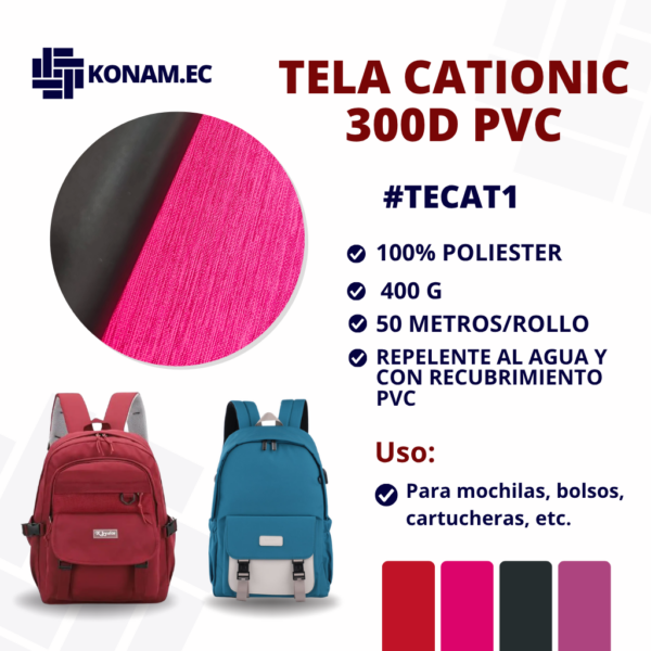 TELA CATIONIC 300D PVC #TECAT1