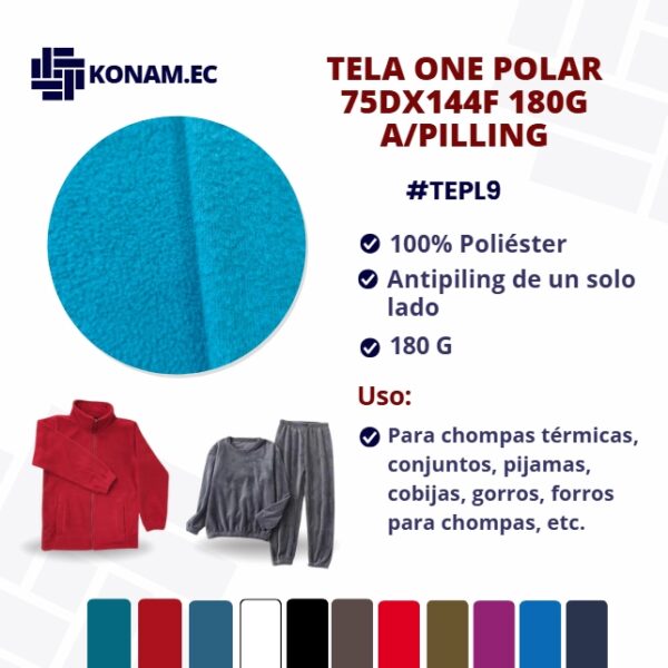 TELA ONE POLAR 75DX144F 180G A/PILLING #TEPL9