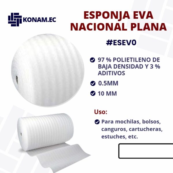 ESPONJA EVA NACIONAL PLANA #ESEV0