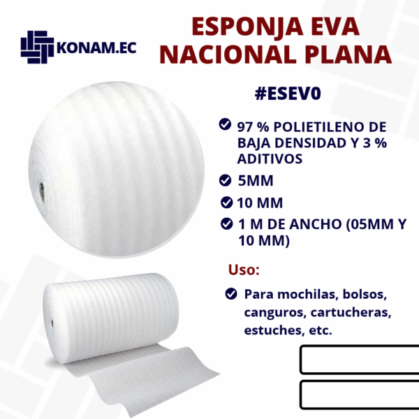 ESPONJA EVA NACIONAL PLANA #ESEV0