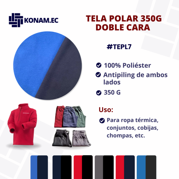TELA POLAR 350G Doble Cara #TEPL7