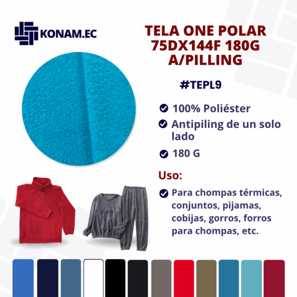 TELA ONE POLAR 75DX144F 180G A/PILLING #TEPL9