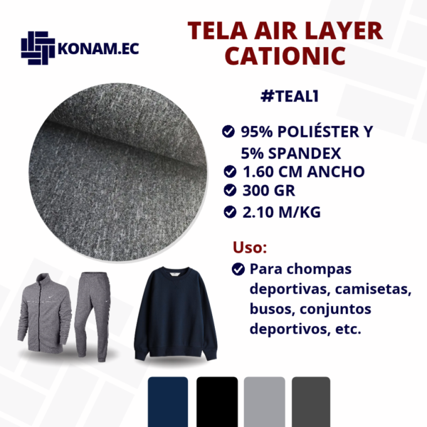 TELA AIR LAYER CATIONIC #TEAL1