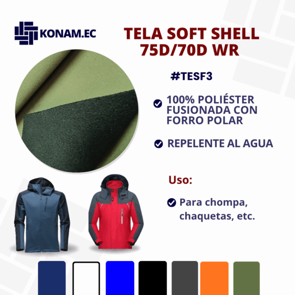 TELA SOFT SHELL 75D/70D WR #TESF3