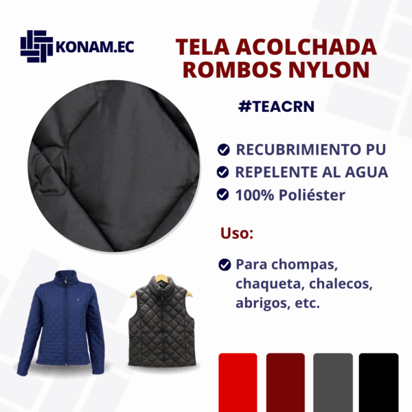 TELA ACOLCHADA ROMBOS NYLON #TEACRN