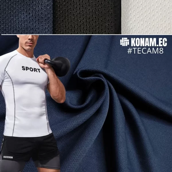 tela camiseta SY015 para prendas deportivas por mayor Ecuador blanca, negra azul #TECAM8 (1)