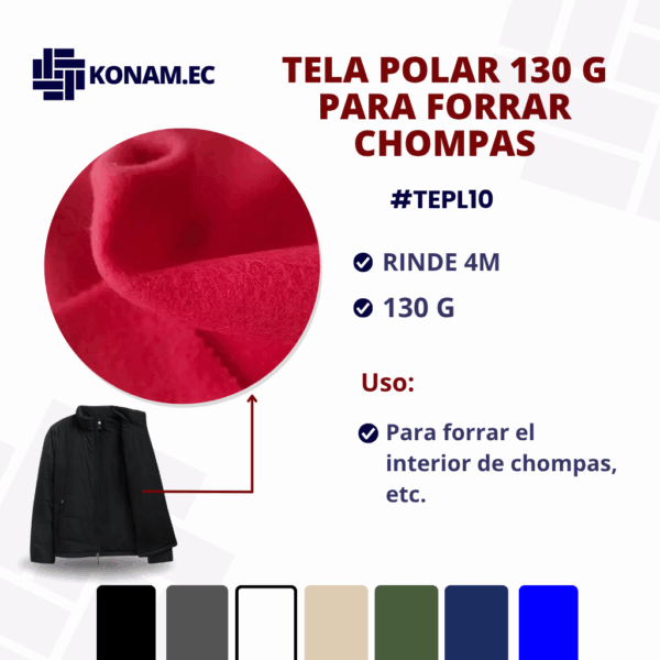 TELA POLAR 130G PARA FORRAR CHOMPAS #TEPL10