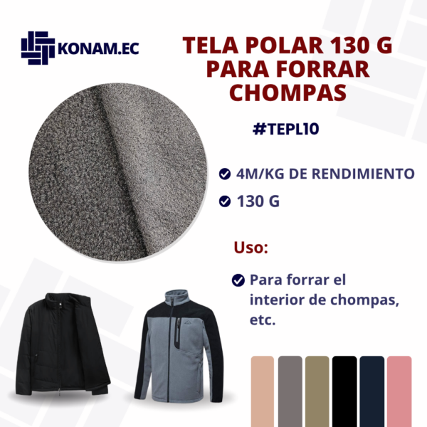 TELA POLAR 130G PARA FORRAR CHOMPAS #TEPL10