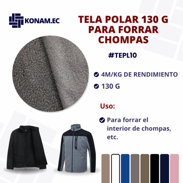 TELA POLAR 130G PARA FORRAR CHOMPAS #TEPL10