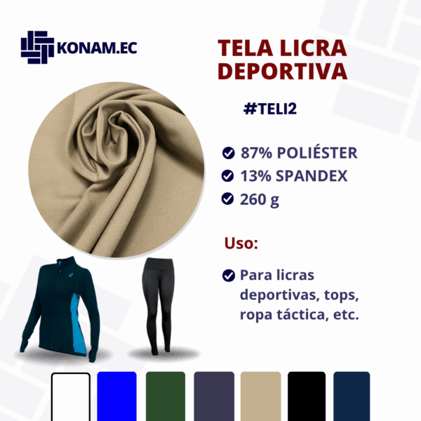 TELA LICRA DEPORTIVA 260 g #TELI2
