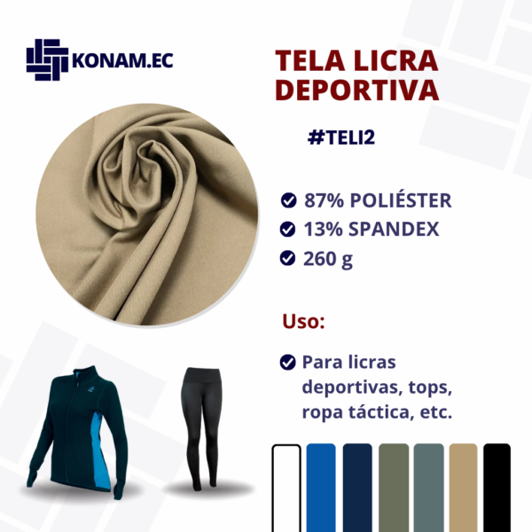 TELA LICRA DEPORTIVA 260 g #TELI2