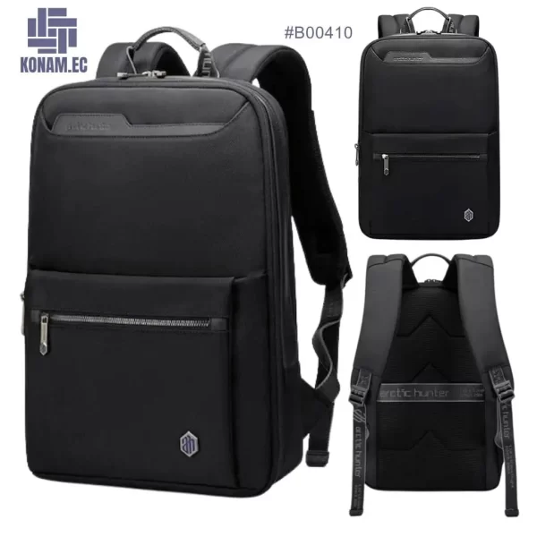 mochila negra porta laptop resistente al agua al por mayor en ecuador #B00410 (1)