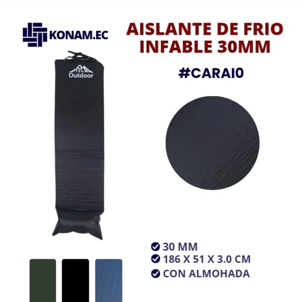 AISLANTE DE FRIO INFLABLE OUTDOOR 30MM CON ALMOHADA #CARAI0