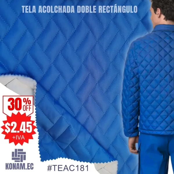 TELA ACOLCHADA DOBLE RECTANGULO 30%Off #TEAC181