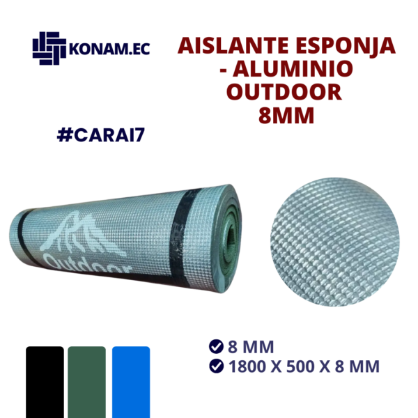 AISLANTE DE FRIO OUTDOOR 8MM ESPONJA / ALUMNIO #CARAI7