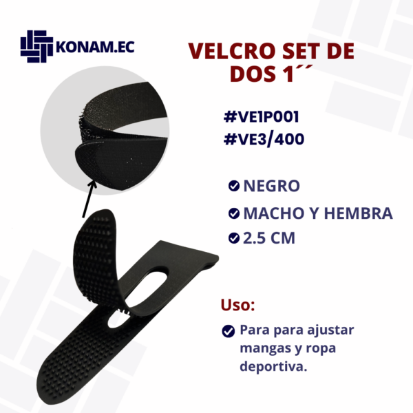 VELCRO 1" SET DE DOS  #VE1P00