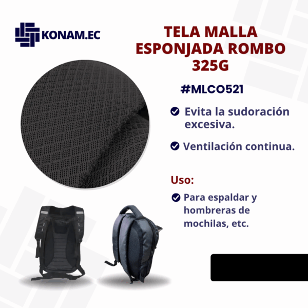 TELA MALLA ESPONJADA ROMBO 325G #MLCO521