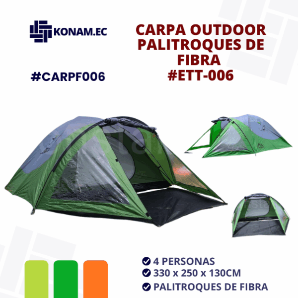 CARPA OUTDOOR IMPERMEABLE 4 PERSONAS #ETT-006 #CARPF006