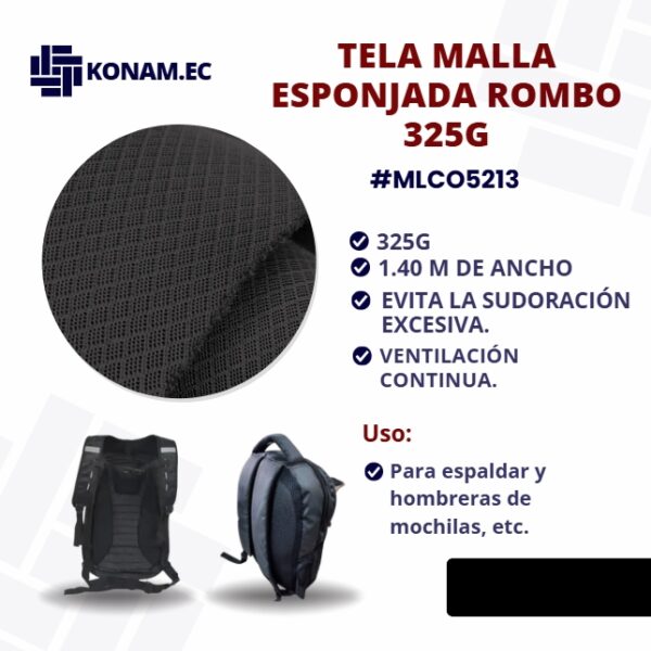 TELA MALLA ESPONJADA ROMBO 325G #MLCO5213