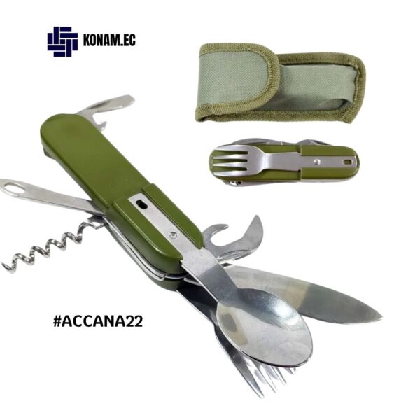 NAVAJA CUBIERTO 7en1 Verde Militar A-003 #ACCANA22