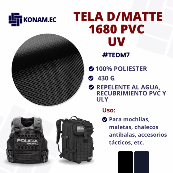 TELA D/MATTE 1680 PVC UV #TEDM7