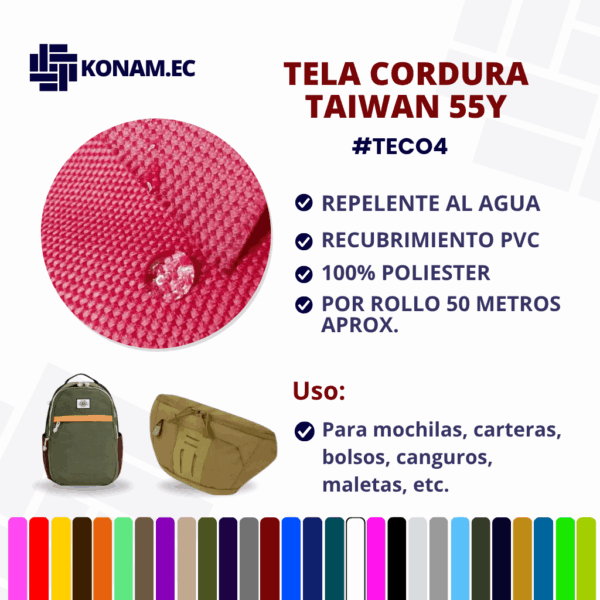 TELA CORDURA TAIWAN 55Y #TECO4