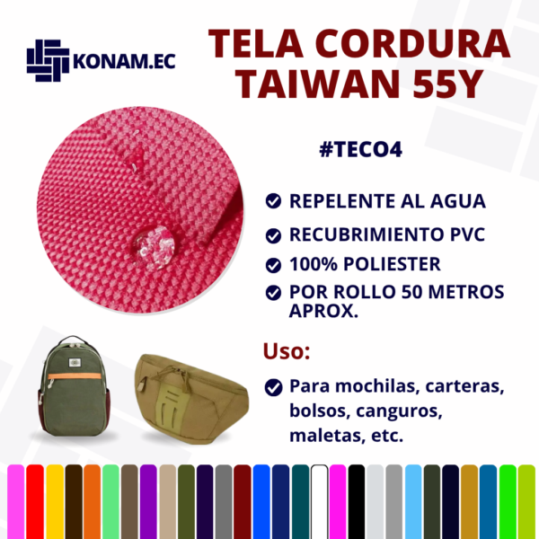TELA CORDURA TAIWAN 55Y #TECO4