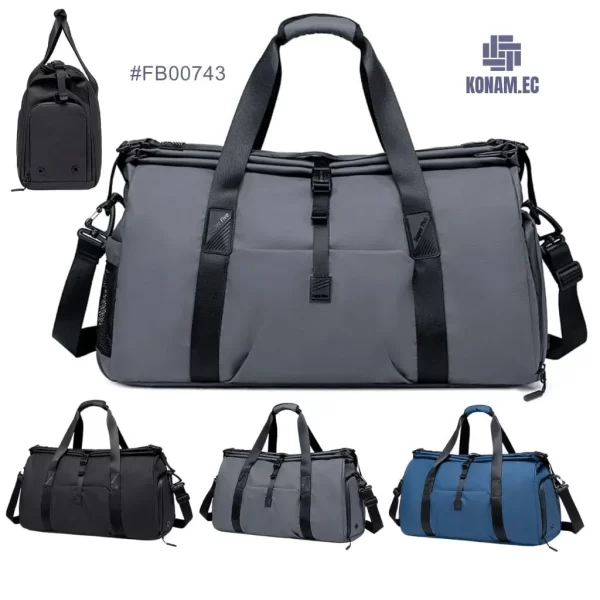 maleta _ bolos de viaje y deportes super five al por mayor en Ecuador plomo negro y azul #FB00743