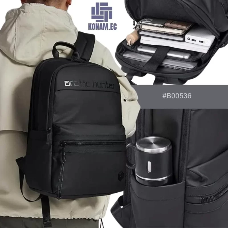 mochila negra - plomo porta laptop resistente al agua al por mayor en ecuador #B00536 quito importadores (1)