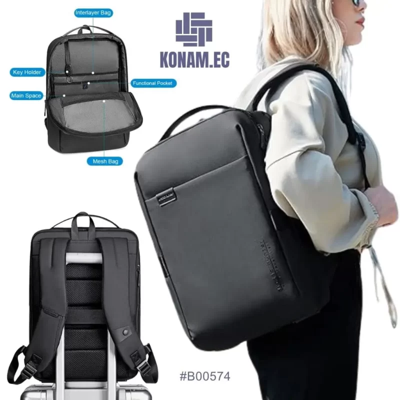 mochila negra - plomo porta laptop resistente al agua al por mayor en ecuador #B00574 quito importadores (1)