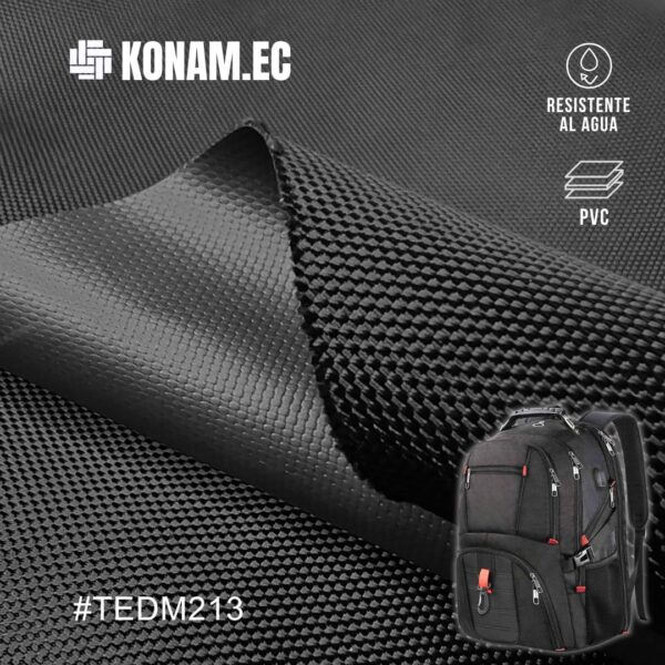 tela negra para mochilas ecuador por mayor d matte 1680 pvc TEDM213-resistente