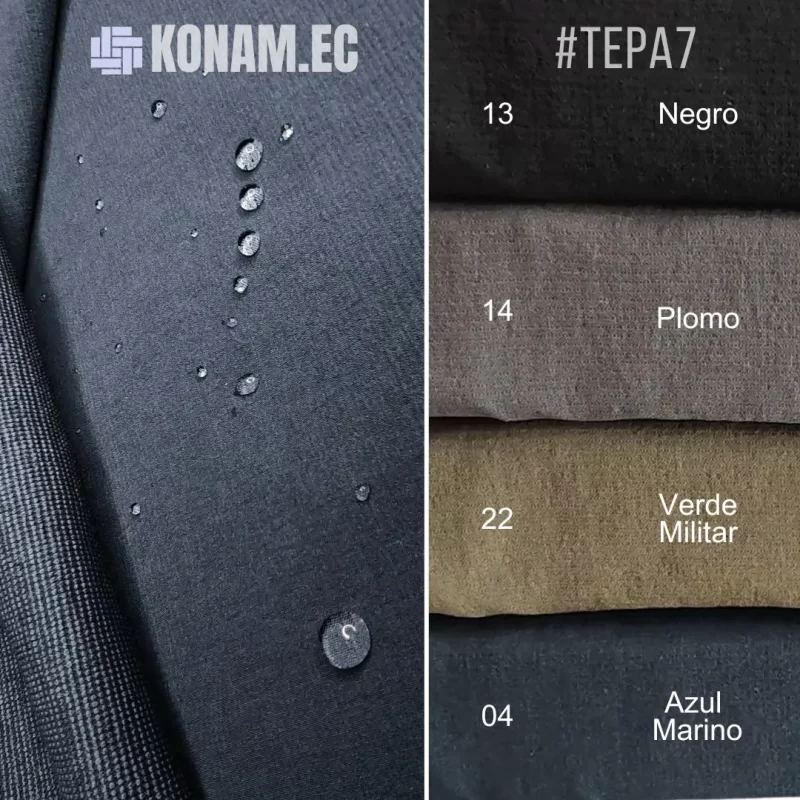 tela nylon spandex impermeable azul para pantalones tacticos #TEPA7 (1)