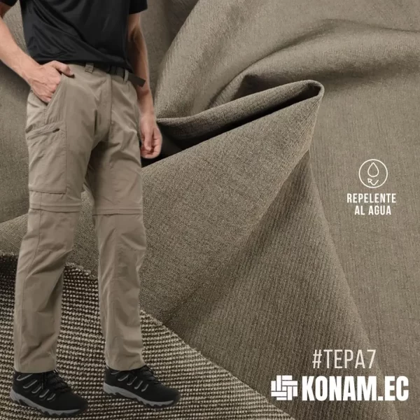 tela nylon spandex impermeable verde para pantalones tacticos #TEPA7 (1)