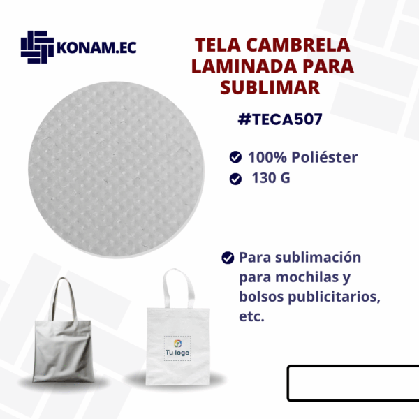 TELA CAMBRELA LAMINADA PARA SUBLIMINAR 130G Por Mayor #TECA5