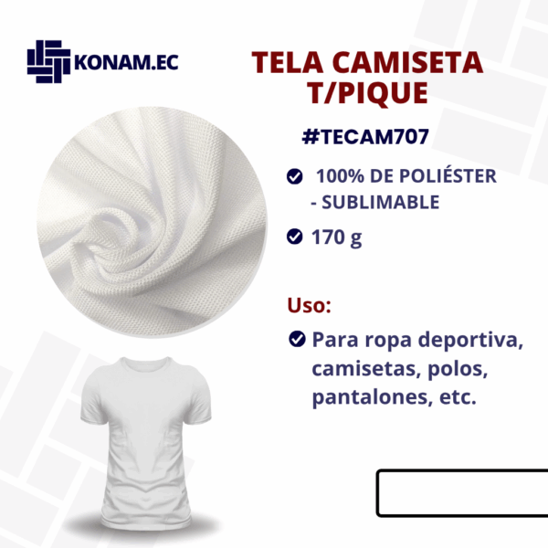 TELA CAMISETA T/PIQUE Por Mayor #TECAM707