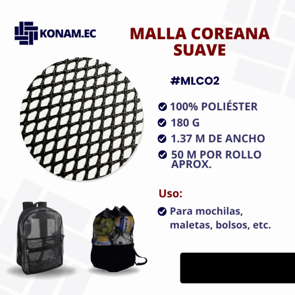TELA MALLA COREANA SUAVE Por Mayor #MLCO2