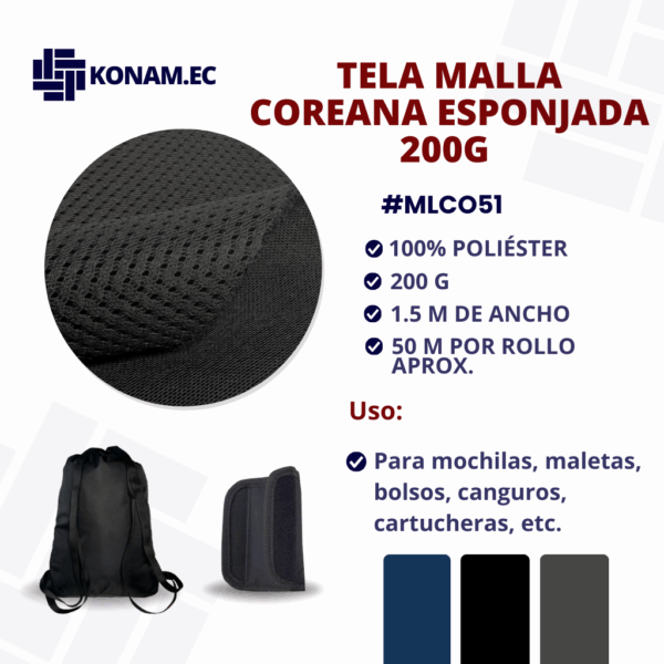 TELA MALLA COREANA ESPONJADA 200g Por Mayor #MLCO51