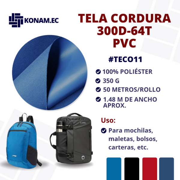 TELA CORDURA 300D-64T PVC #TECO11