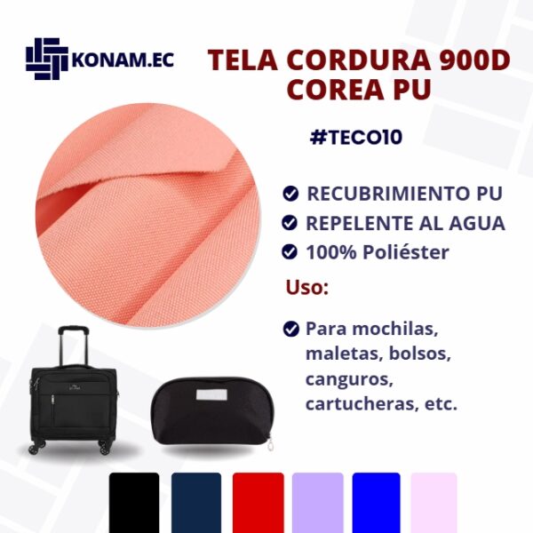 TELA CORDURA 900D COREA PU Por Mayor #TECO10