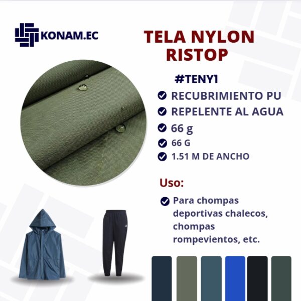 TELA NYLON RISTOP Por Mayor #TENY1