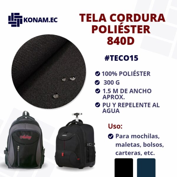 TELA CORDURA POLIÉSTER 840D  #TECO15